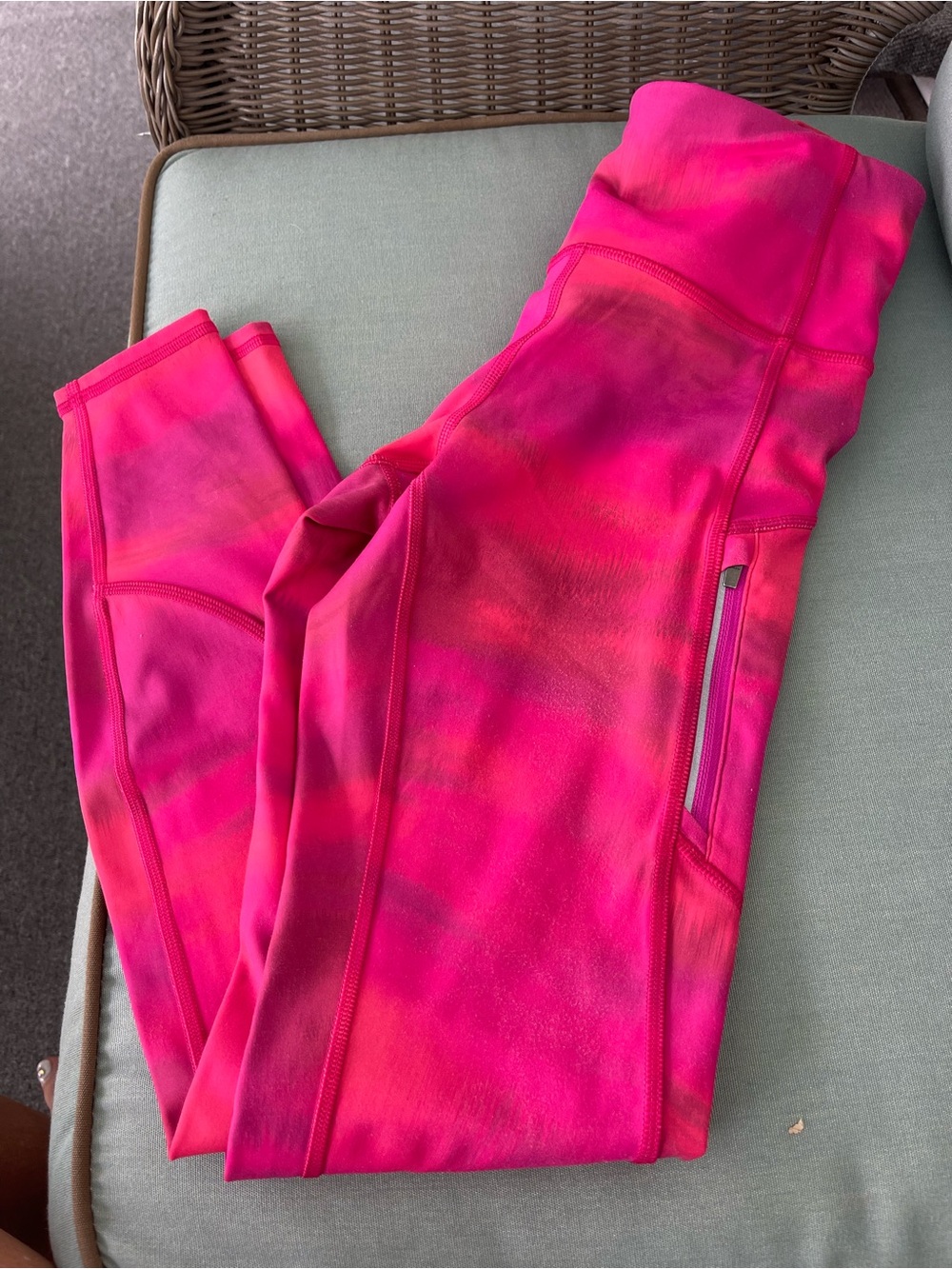 Athleta Hot Pink Tie-Dye Women's Active Leggings